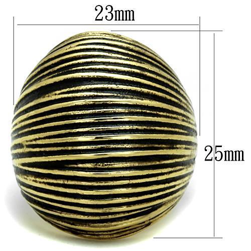 TK1711 - IP Gold(Ion Plating) Stainless Steel Ring with Epoxy  in Jet-1