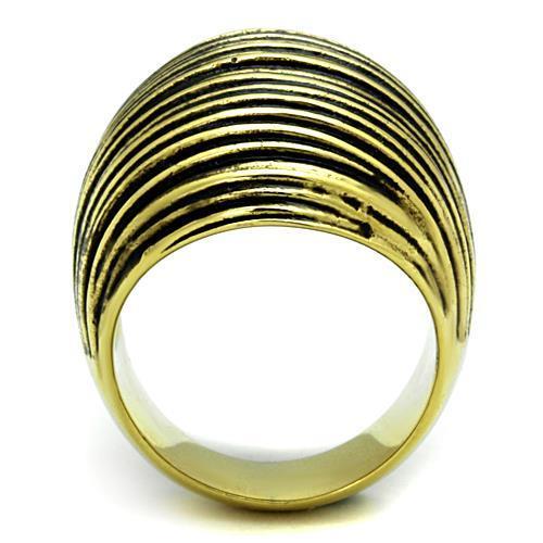 TK1711 - IP Gold(Ion Plating) Stainless Steel Ring with Epoxy  in Jet-2