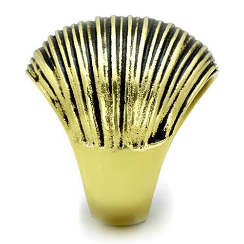 TK1711 - IP Gold(Ion Plating) Stainless Steel Ring with Epoxy  in Jet-3