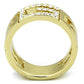 TK1712 - IP Gold(Ion Plating) Stainless Steel Ring with Top Grade Crystal  in Clear-2