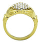 TK1724 - IP Gold(Ion Plating) Stainless Steel Ring with Top Grade Crystal  in Clear-2