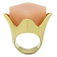 TK1730 - IP Gold(Ion Plating) Stainless Steel Ring with Synthetic Synthetic Stone in Light Rose-2