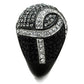 TK1733 - Two-Tone IP Black Stainless Steel Ring with Top Grade Crystal  in Black Diamond-3