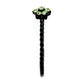 TK1739 - IP Black(Ion Plating) Stainless Steel Ring with Top Grade Crystal  in Peridot-3