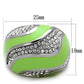 TK1741 - High polished (no plating) Stainless Steel Ring with Top Grade Crystal  in Clear-1