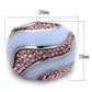 TK1744 - High polished (no plating) Stainless Steel Ring with Top Grade Crystal  in Light Rose-1