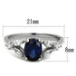 TK1764 - High polished (no plating) Stainless Steel Ring with Synthetic Synthetic Glass in Montana-1
