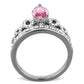 TK1771 - High polished (no plating) Stainless Steel Ring with AAA Grade CZ  in Rose-2