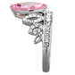 TK1771 - High polished (no plating) Stainless Steel Ring with AAA Grade CZ  in Rose-3