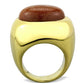 TK1781 - IP Gold(Ion Plating) Stainless Steel Ring with Synthetic Twinkling in Topaz-2