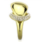 TK1782 - IP Gold(Ion Plating) Stainless Steel Ring with Top Grade Crystal  in Clear-3