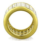 TK1783 - IP Gold(Ion Plating) Stainless Steel Ring with AAA Grade CZ  in Clear-2