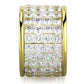 TK1783 - IP Gold(Ion Plating) Stainless Steel Ring with AAA Grade CZ  in Clear-3