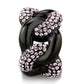 TK1787 - IP Black(Ion Plating) Stainless Steel Ring with Top Grade Crystal  in Light Amethyst-3