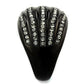 TK1789 - IP Black(Ion Plating) Stainless Steel Ring with Top Grade Crystal  in Black Diamond-3