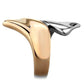 TK1793 - Two-Tone IP Rose Gold Stainless Steel Ring with No Stone-3