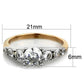 TK1794 - Two-Tone IP Rose Gold Stainless Steel Ring with AAA Grade CZ  in Clear-1