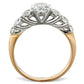 TK1794 - Two-Tone IP Rose Gold Stainless Steel Ring with AAA Grade CZ  in Clear-2