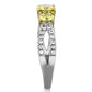 TK1795 - Two-Tone IP Gold (Ion Plating) Stainless Steel Ring with AAA Grade CZ  in Topaz-3