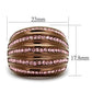 TK1789LC - IP Coffee light Stainless Steel Ring with Top Grade Crystal  in Light Rose-1