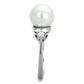 TK1824 - High polished (no plating) Stainless Steel Ring with Synthetic Pearl in White-3