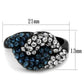 TK1833 - IP Black(Ion Plating) Stainless Steel Ring with Top Grade Crystal  in Montana-1