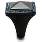 TK1841 - IP Black(Ion Plating) Stainless Steel Ring with Top Grade Crystal  in Montana-3