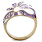 TK1850 - IP Rose Gold(Ion Plating) Stainless Steel Ring with Top Grade Crystal  in Multi Color-2