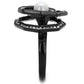 TK1861 - IP Black(Ion Plating) Stainless Steel Ring with Synthetic Pearl in White-3