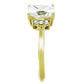 TK1876 - IP Gold(Ion Plating) Stainless Steel Ring with AAA Grade CZ  in Clear-3