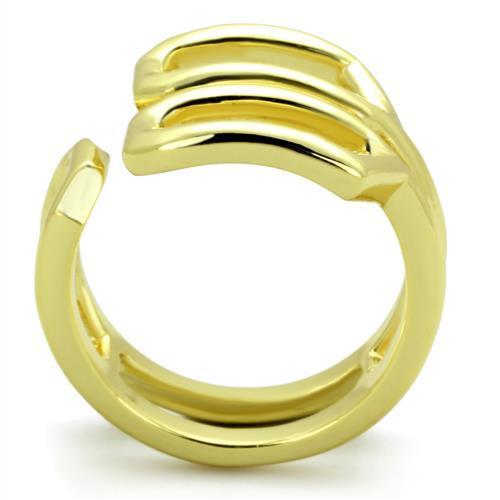 TK1884 - IP Gold(Ion Plating) Stainless Steel Ring with No Stone-2
