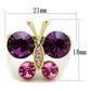 TK1889 - IP Gold(Ion Plating) Stainless Steel Ring with Top Grade Crystal  in Amethyst-1