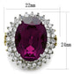 TK1892 - Two-Tone IP Gold (Ion Plating) Stainless Steel Ring with Top Grade Crystal  in Amethyst-1