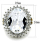 TK1894 - Two-Tone IP Gold (Ion Plating) Stainless Steel Ring with Top Grade Crystal  in Clear-1