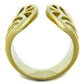 TK1902 - IP Gold(Ion Plating) Stainless Steel Ring with No Stone-2