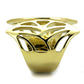 TK1902 - IP Gold(Ion Plating) Stainless Steel Ring with No Stone-3