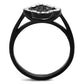 TK1917 - Two-Tone IP Black Stainless Steel Ring with Top Grade Crystal  in Jet-2