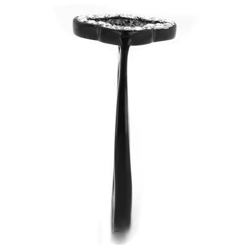 TK1917 - Two-Tone IP Black Stainless Steel Ring with Top Grade Crystal  in Jet-3