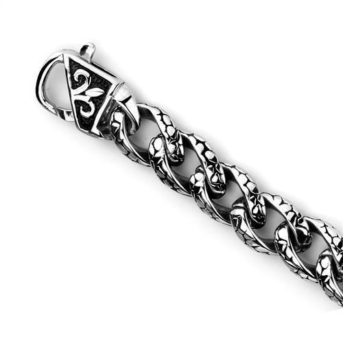 TK1977 - High polished (no plating) Stainless Steel Bracelet with No Stone-2