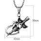 TK1997 - High polished (no plating) Stainless Steel Necklace with No Stone-1