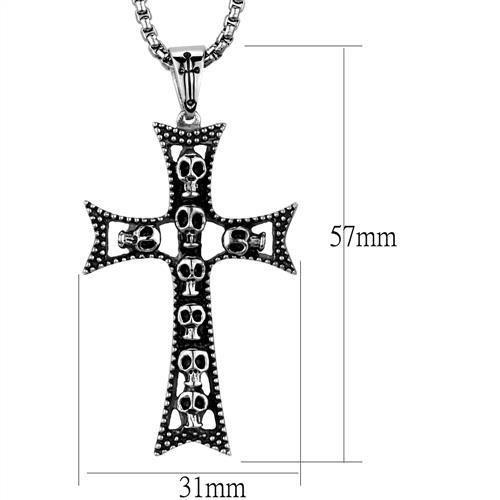 TK1999 - High polished (no plating) Stainless Steel Necklace with No Stone-1