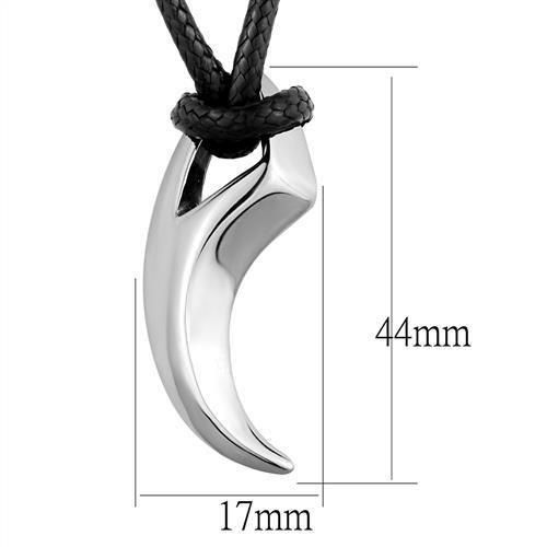 TK2004 - High polished (no plating) Stainless Steel Necklace with No Stone-1