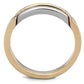 TK2031 - Two-Tone IP Rose Gold Stainless Steel Ring with No Stone-2