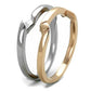 TK2031 - Two-Tone IP Rose Gold Stainless Steel Ring with No Stone-3