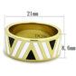 TK2037 - IP Gold(Ion Plating) Stainless Steel Ring with Epoxy  in Multi Color-1