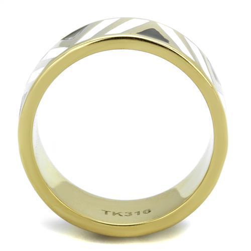 TK2037 - IP Gold(Ion Plating) Stainless Steel Ring with Epoxy  in Multi Color-2