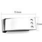 TK2072 - High polished (no plating) Stainless Steel Money clip with No Stone-1