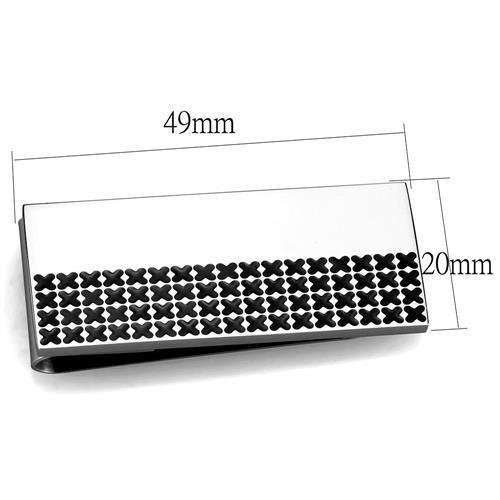 TK2088 - High polished (no plating) Stainless Steel Money clip with No Stone-1