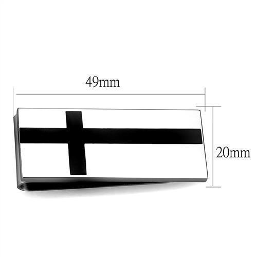 TK2090 - High polished (no plating) Stainless Steel Money clip with No Stone-1