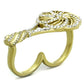 TK2107 - IP Gold(Ion Plating) Stainless Steel Ring with Top Grade Crystal  in Clear-3